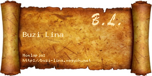 Buzi Lina névjegykártya